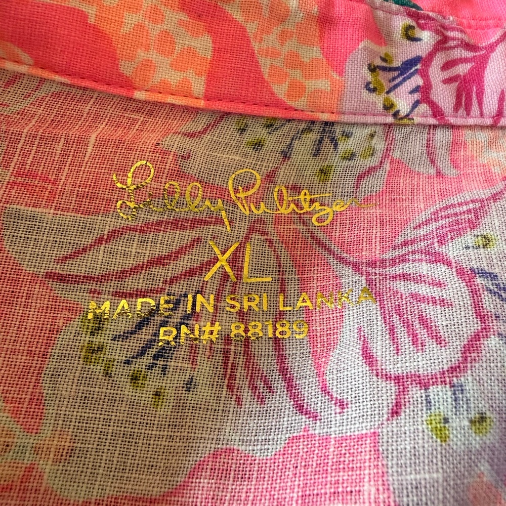 Lilly Pulitzer Sea View Linen Button Down Top Shirt Pink
Isle Best Of Friends XL - Picture 6 of 13